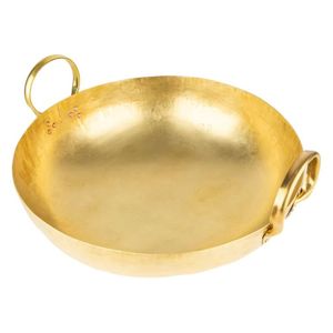 Venta caliente Metal Kadhai/Paella Pan Martillado Diseño Redondo Kadai para Cocinar y Servir - Product Image 4