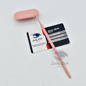 Miroir d'extension de cils en acier inoxydable pêche rectangle avec logo personnalisé boîte de rangement pour outils de cils en verre de marque privée - Product Image 6