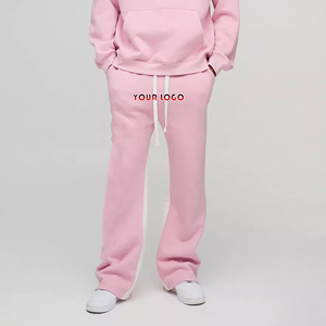 Pantalons de jogging amples pour hommes en coton 100% à prix abordable en gros, coupe ample, jambes larges, lavés, style hip-hop, pantalons de survêtement évasés - Product Image 2