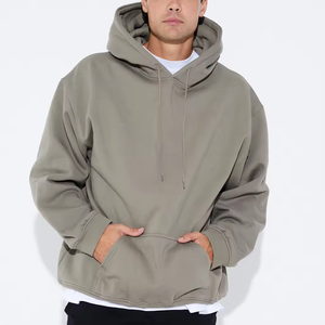 Thermique pour hommes 100% coton Logo personnalisé poches d'épaule tombantes pull oversize fonctionnel sweat à capuche lourd pour hommes sweat - Product Image 2