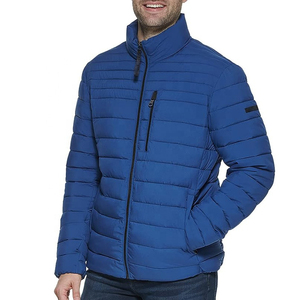 Chaqueta acolchada con cremallera para hombre con logotipo personalizado al por mayor, chaquetas de invierno, ropa de calle profesional, chaqueta ligera hinchada de invierno - Product Image 1