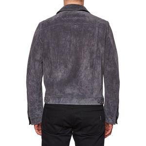 Vente en gros Vestes en cuir à col montant en toile Vestes de moto imperméables coupe-vent style rue OEM design pour hommes - Product Image 2