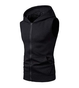 Wholesale High Quality Logo Custom Men's Tops Sleeveless <b>Hoodie</b> for Men Zip Up Heavy Weigh <b>Gym</b> <b>Hoodie</b> for Men - Product Image 2