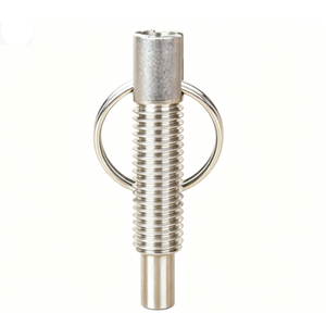 Pasador de localización giratorio autoblocante con resorte de anillo de tracción SLP234 M6-M16, acabado brillante, métrico ANSI - Product Image 1