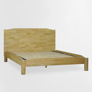 OEM/ODM Vietnam-Made Rubberwood Platform <b>Beds</b> <b>Queen</b> <b>Size</b> Wooden <b>Bed</b> Frame with Japanese Design Minimalist Bedroom Furniture - Product Image 1