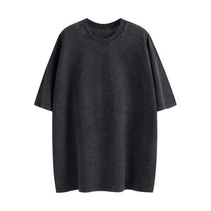 Camiseta de lavado ácido de gran tamaño personalizada Unisex, estilo callejero para hombre, piedra Vintage desgastada lavada para apariencia, impresión Digital - Product Image 2