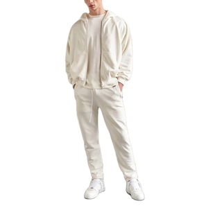 Custom Unisex 2-Piece Fleece Autumn Sweat Suit Jogger Set Windbreaker Hoodie & <b>Plain</b> <b>Tracksuit</b> for Men - Product Image 1