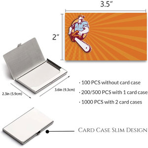 Tarjetas de Visita Personalizadas Esenciales para Pequeñas Empresas, 3.5 x 2 Pulgadas, Acabado Mate, Diseño de Motosierra - Product Image 3