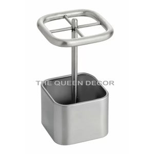 Durable Shinny Polished Stainless Steel <b>round</b> <b>Brush</b> Holder New Metal Toothbrush Holder for Multiple <b>Brush</b> Holding Bathroom Sets - Product Image 3