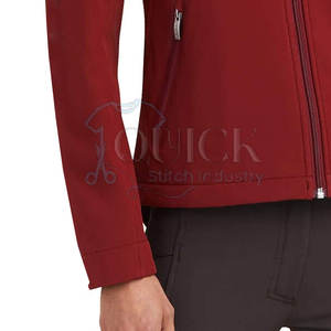 Venta directa de fábrica, chaquetas Softshell para mujer, forro de nailon ecológico transpirable, cuello levantado, alta calidad - Product Image 5