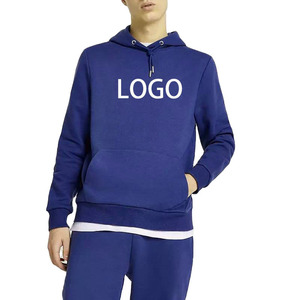 Conjunto Deportivo de Forro Polar para Hombre, Sudadera con Capucha y Pantalones de Color Sólido, Talla Grande, Ropa Casual de Otoño, Sudadera de Punto con Logotipo Personalizado - Product Image 2