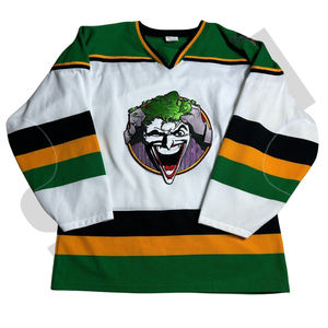 Maillot de hockey sur glace respirant personnalisé avec impression par sublimation Sibrin Premium Professional, design personnalisé, nom et numéro de l'équipe, Jack Hughes - Product Image 1