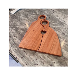 100% artisanat en bois naturel planche à découper en bois de haute qualité et en forme de coeur pas cher prix planche à découper en bois massif - Product Image 3