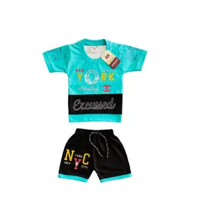 Custom Private Label OEM Kids Clothing 2 Piece Shirt and Short Set for Export Selling Use from India