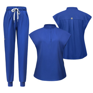 Tops de manga corta, pantalones para correr, uniforme para mujer, conjunto de uniforme de salón, uniforme de enfermería para mujer, uniforme verificado para mujer - Product Image 3