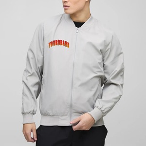 Veste de baseball en satin coupe-vent pour hommes grande taille OEM, design léger anti-rides pour un confort hivernal, séchage rapide - Product Image 1