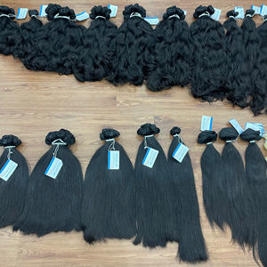 ผมต่อจากคนเวียดนามแบบดิบเครื่องต่อเส้นผมเป็นลอนตรงสีดำธรรมชาติ - Product Image 2