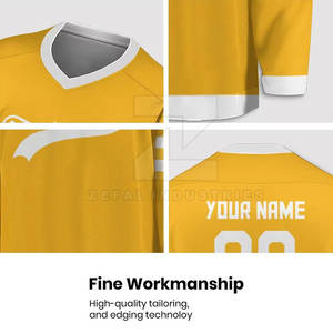 เสื้อเจอร์ซี่ฮ็อกกี้น้ำแข็งของผู้ชายเสื้อกีฬาผ้าแห้งเร็วเป็นมิตรกับสิ่งแวดล้อมผ้าโพลีเอสเตอร์100% ขนาดใหญ่พิเศษสำหรับใส่เล่นกีฬา - Product Image 6