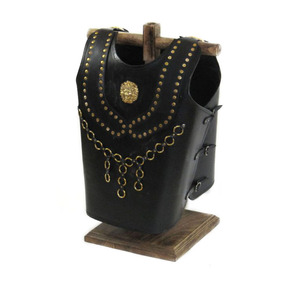 Veste d'armure en cuir véritable noir médiéval de haute qualité Article de collection décoratif fabriqué à la main Meilleur produit en cuir de qualité - Product Image 3