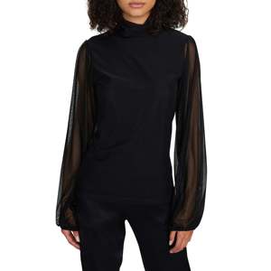 Sanctuary Top da donna in maglia nero con pois floccati, taglia XS, modello Spot the Signs - Product Image 1