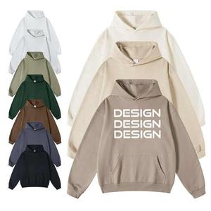 Sweat à capuche pour homme en coton mélangé personnalisé de haute qualité sweat-shirt mince unisexe surdimensionné automne pull coupe ample col à capuche - Product Image 5