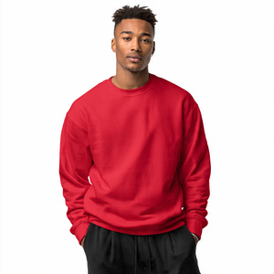 Winter Heavy Fleece Sweatshirt Men's Baggy Drop Shoulder Sweat Shirts Mens Casual Streetwear Winter Sweatshirts Men - Product Image 3