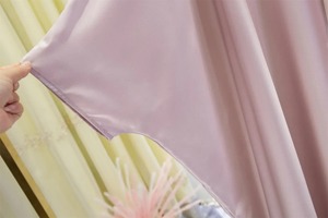 2025 Dubai Style Cute Solid Color Chiffon Eco-Friendly <b>Summer</b> Abaya for Women with Tie Belt Chapel Train & Long Sleeves - Product Image 3