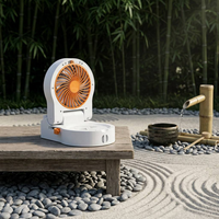 Ventilateur de bureau à manivelle, ventilateur de camping portable réglable à grande vitesse avec chargement USB, 10 000 mAh, adapté à la maison et à l'extérieur