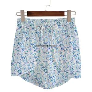 Hand Block Print Stylish Summer Women's Wrap Shorts Breathable 100% Cotton Eco-Friendly Casual Daily Wear Wrap Shorts - Product Image 3