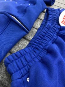 Manufacturers Custom <b>Sun</b> Faded Embossing Full Print Acid Wash Vintage Zipper Cropped Tracksuit Hoodies Sweatpants And Hoodie Set - Product Image 3