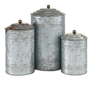 Conteneur de stockage de sel et d'épices de conception simple prix abordable boîte galvanisée d'aspect vintage ménage - Product Image 4