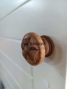 Tradebyd ลูกบิดลิ้นชักไม้ทำด้วยมือจับตู้เก็บของวินเทจสำหรับตกแต่งบ้าน - Product Image 4
