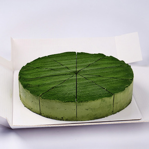 Gâteau au fromage matcha faible en gras, surgelé, taille 8 pouces, avec des flocons de chocolat - Product Image 1