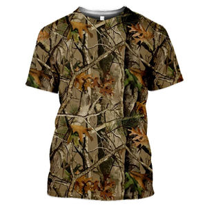 T-shirts de chasse pour hommes avec des designs uniques, faible MOQ, col rond, impression numérique, bonne qualité, vierge pour logo personnalisé - Product Image 3