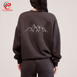 Sweat-shirt 100% coton écologique avec broderie motif de lettres imprimées numériques pour toutes les saisons Sweat-shirt - Product Image 2