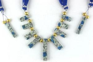 Perles de jaspe K2 naturelles à facettes en forme de rectangle faites à la main 6x15-7x32.5 MM & 5x25 MM VAIBHAV SHRI GEMS marque pour la fabrication de bijoux - Product Image 4