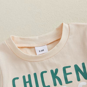 Conjunto de ropa de algodón para niños pequeños respetuoso con el medio ambiente de secado rápido OEM ODM Bangladesh conjunto informal de tendencia personalizable de alta calidad - Product Image 4