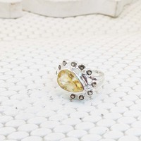 Bagues en argent sterling 925 massif de qualité supérieure avec sertissage clos, 11 modèles de pierres précieuses, citrine naturelle, quartz fumé taille poire, pour mariage