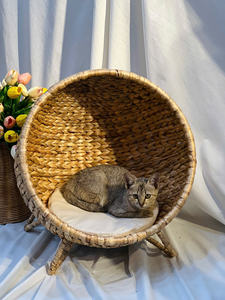 Caliente nueva llegada gato ecológico hogar hecho a mano plegable ratán multifunción cestas de almacenamiento para estilo comodidad sostenibilidad - Product Image 4