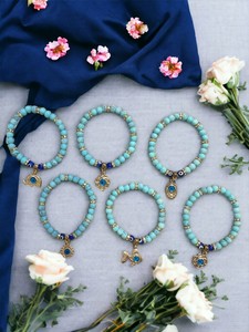 DAFNI BIG PAZAR Handmade Elastic Beaded Stone Crystal Bracelet Unisex <b>Gift</b> for Mother's Day Valentine's Day Made Istanbul Model - Product Image 4