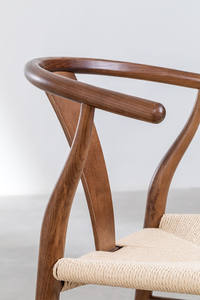 Haute qualité Royal luxe moderne en bois sculpté à la main salle à manger chaise ensemble artistique teck acajou Suar bois rotin salon hôtel - Product Image 3