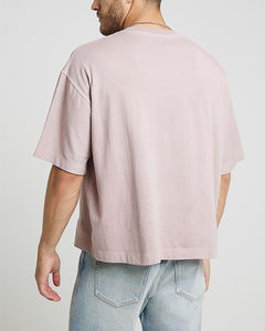 เสื้อยืดผู้ชายเสื้อยืด100% โพลีเอสเตอร์สีพื้นสำหรับผู้ชายเสื้อยืดพิมพ์โลโก้แบบกำหนดเอง - Product Image 2