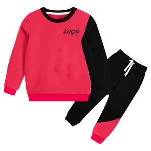 Conjunto de chándal de dos piezas para niños, sudadera y pantalones sólidos de manga larga para primavera y otoño de talla grande para niños y niñas - Product Image 4