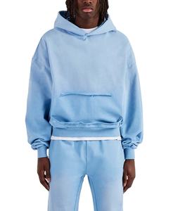 Costume personnalisé pour hommes délavés à l'acide Street Wear Sweats à capuche et survêtements Techniques imprimées Costume lourd avec strass pour l'hiver - Product Image 3