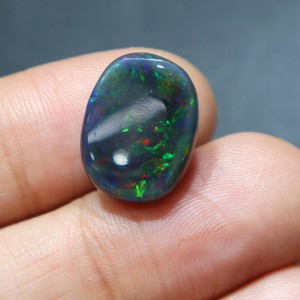 โอปอลดำเอธิโอเปียธรรมชาติทรงรีเจียระไนเรียบสำหรับทำเครื่องประดับ - Product Image 6