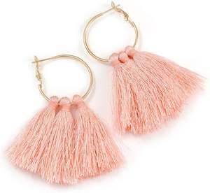 Prix de gros de bijoux de mode pour femmes boucle d'oreille en soie bijoux pour femmes boucle d'oreille personnalisée de couleur acceptée de bonne qualité - Product Image 5