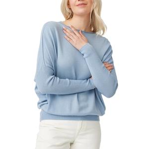 Suéteres de punto de playa informales sueltos de manga larga con cuello redondo y logotipo personalizado para mujer - Product Image 5