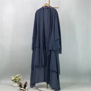 Thobe/Thawb, venta al por mayor, ropa islámica para mujer, vestido largo musulmán con cuentas, Abaya con pañuelo en la cabeza - Product Image 2