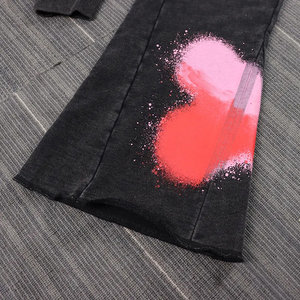 Pantalones acampanados informales de diseño de moda para hombre Pantalones acampanados de talla grande personalizados de alta calidad para hombre - Product Image 3