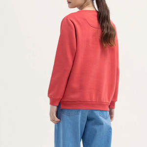 Sudadera de mujer vintage de cuello redondo de algodón de lana de cuello redondo personalizada sudaderas de algodón suave de lana de algodón de alta calidad para mujer - Product Image 5